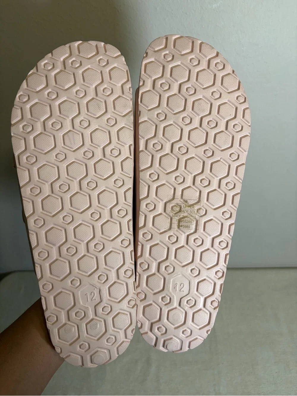 NWT Express Men's 12 Double Buckle Slide‎ Sandals Pink